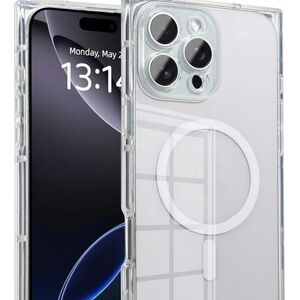 White Slim MagSafe Compatible Phone Case with Raised Edges